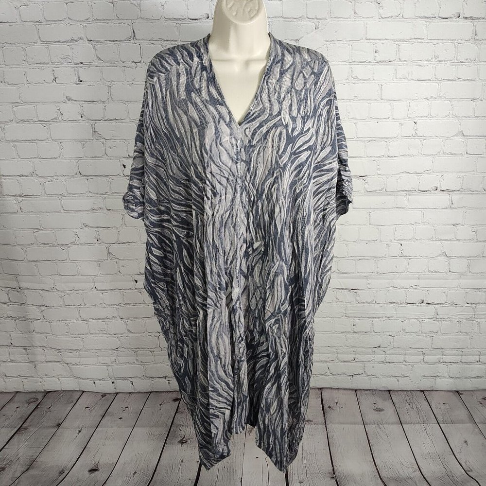 Final Touch Kaftan Flowy Asymmetrical Hem Cover Up USA Women's One Size